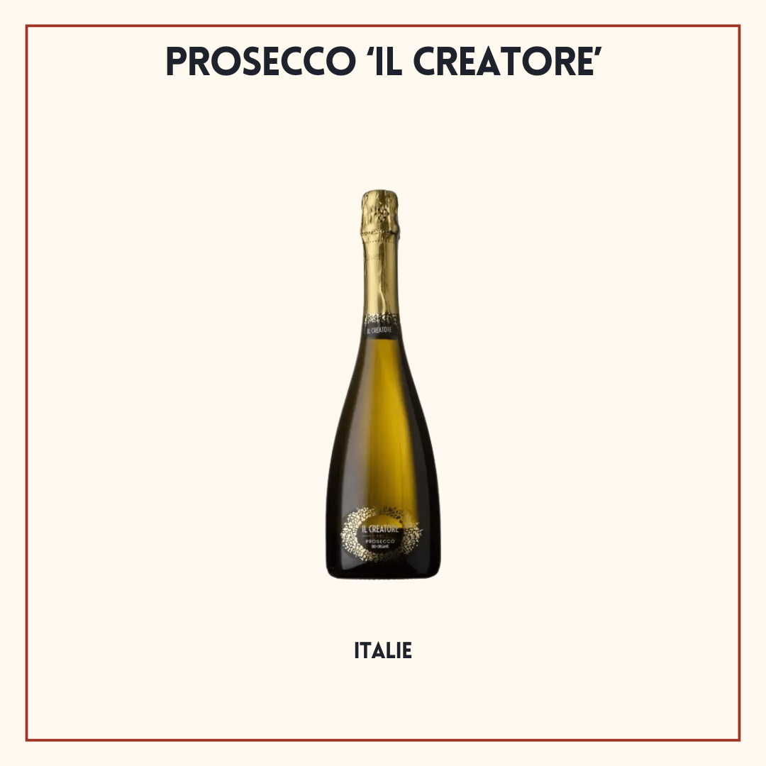 Fles Prosecco Il Creatore, elegante Italiaanse mousserende wijn van 100% Glera uit de Veneto, Italië